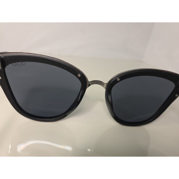 Quay My Girl 126 Black/Black Cat Eye Sunglasses 55-15-150 - Picture 6 of 9